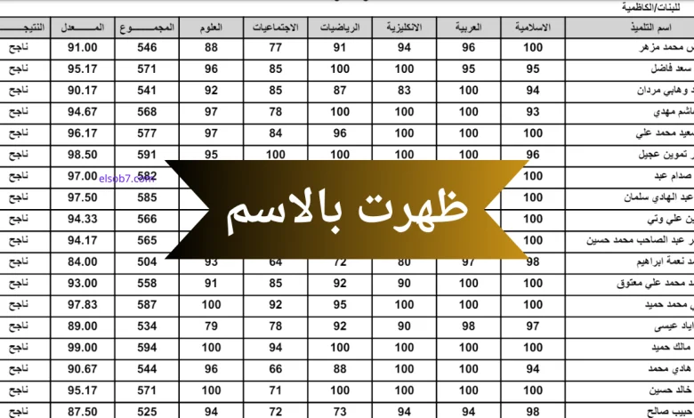 الصف السادس الابتدائي